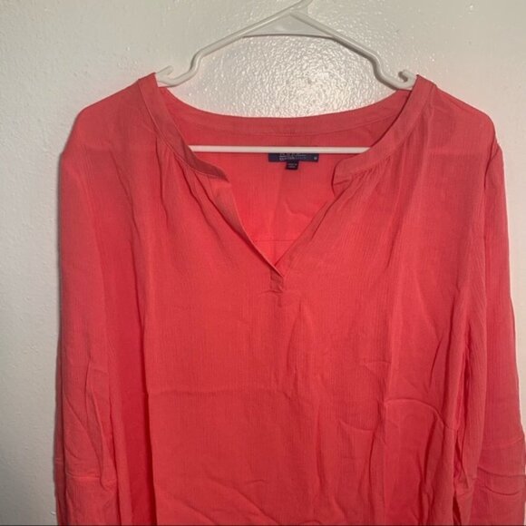Kelly by Clinton Kelly Split Neck Woven Tunic Top Guava Pink - Picture 3 of 9